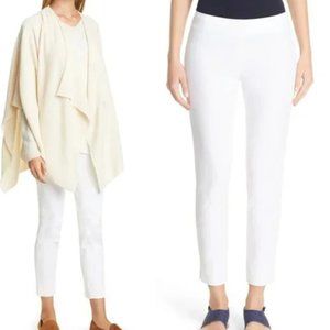 Lafayette 148 Stanton Slim Leg Ankle Pant Cropped Italian Stretch Poplin Trouser